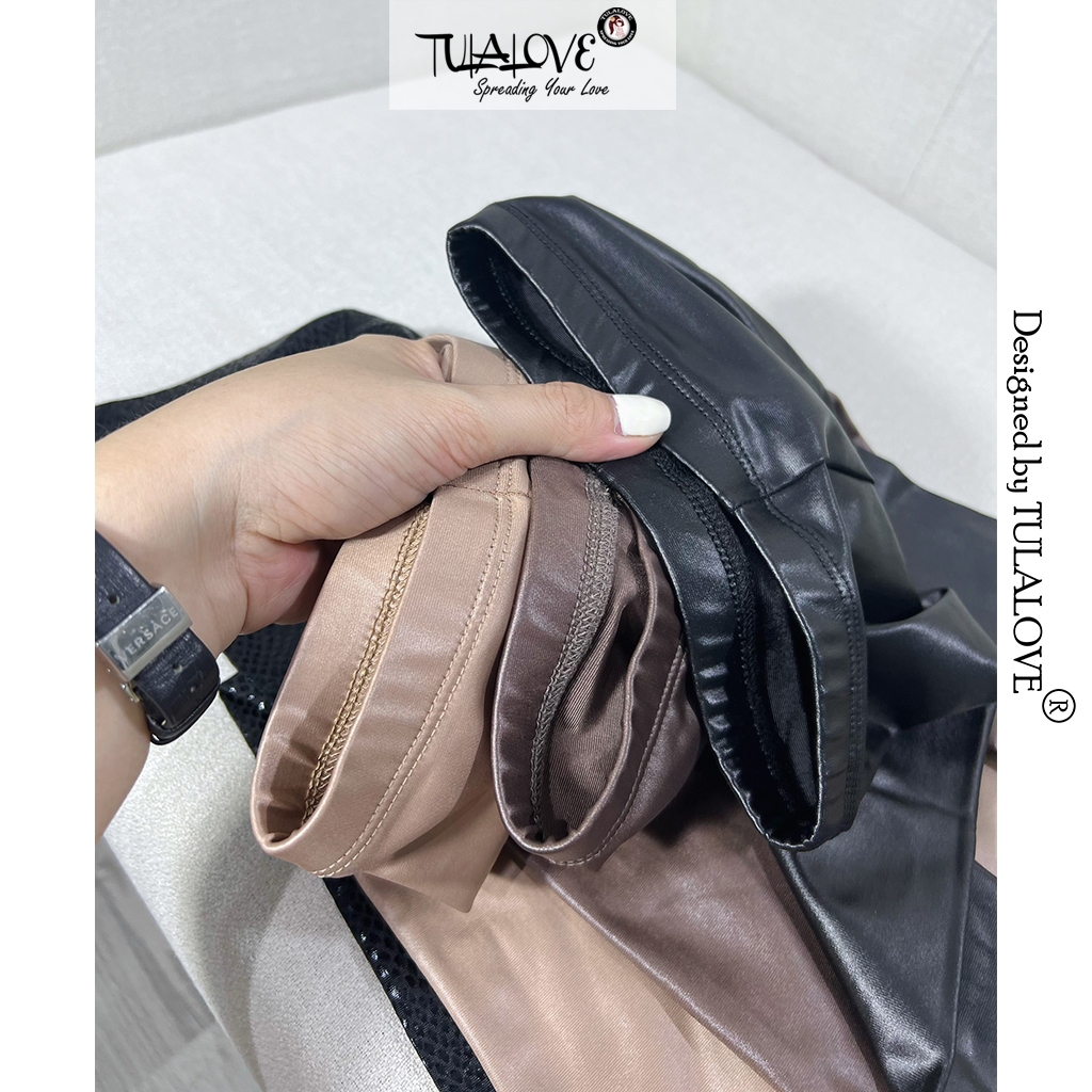 Áo Croptop Dài Tay Hình In, Quần Legging Tráng Da Bé Gái, Phối Set Tulalove