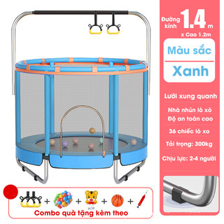 Nhà nhún nhảy lò xo cho bé, nhà bóng cho bé vận động thể thao 120x150cm