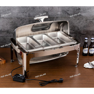 Nồi hâm buffe 9 lít nắp kính cao cấp , inox 304