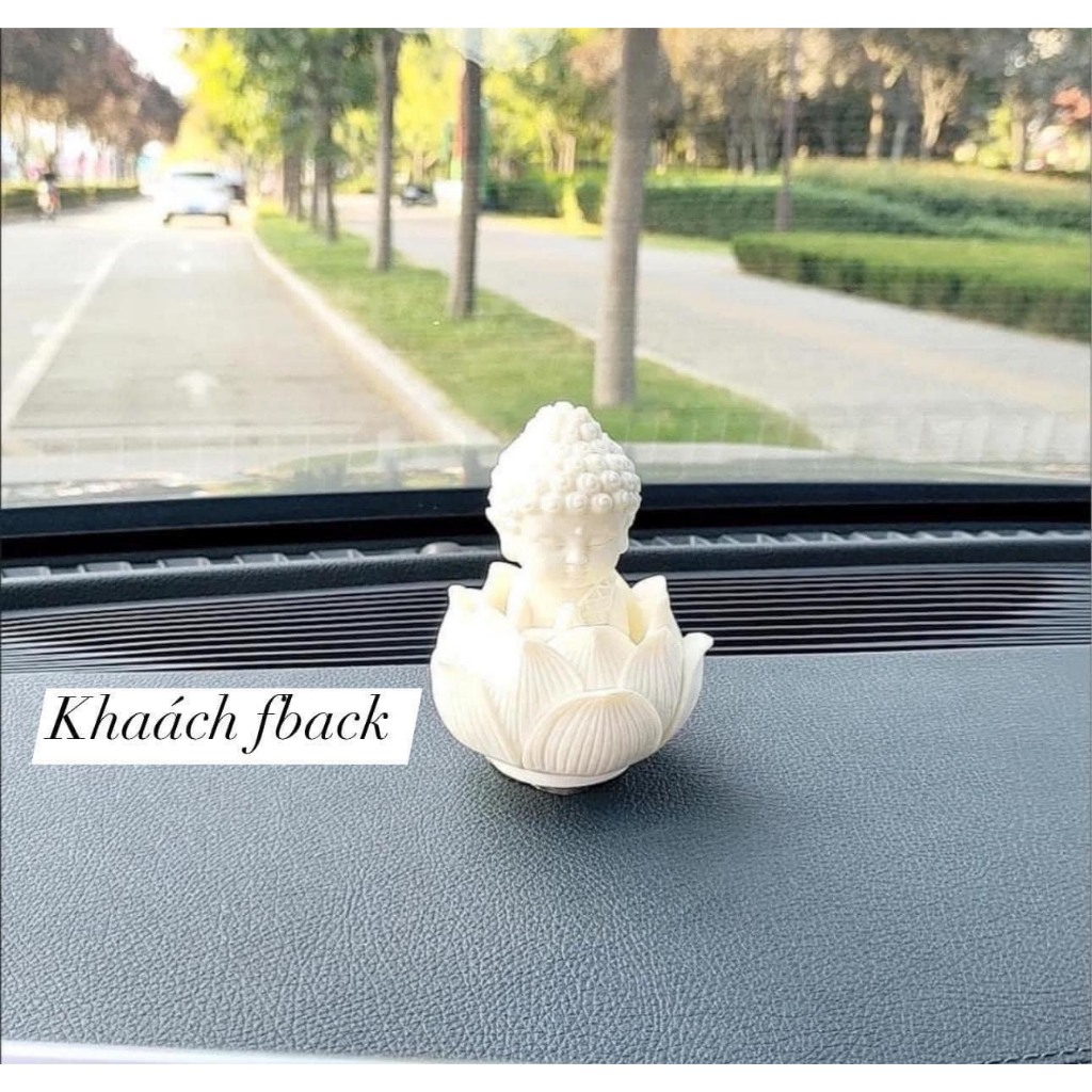 Tượng phật mini tượng phật ngồi đài sen để oto decor nhà bàn làm việc cầu bình an may mắn hcom590