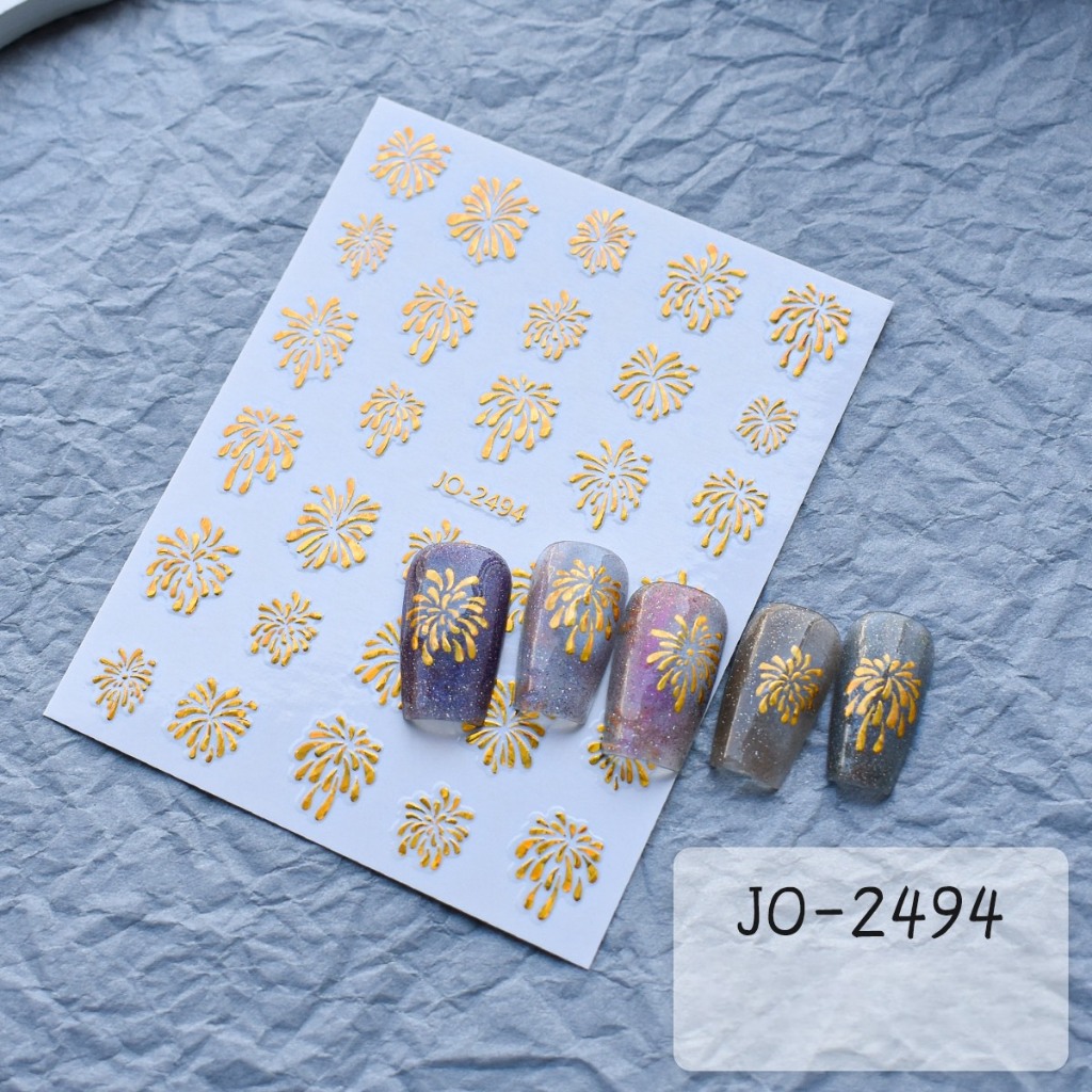 Sticker Pháo hoa Miếng dán móng tay 3D nail móng
