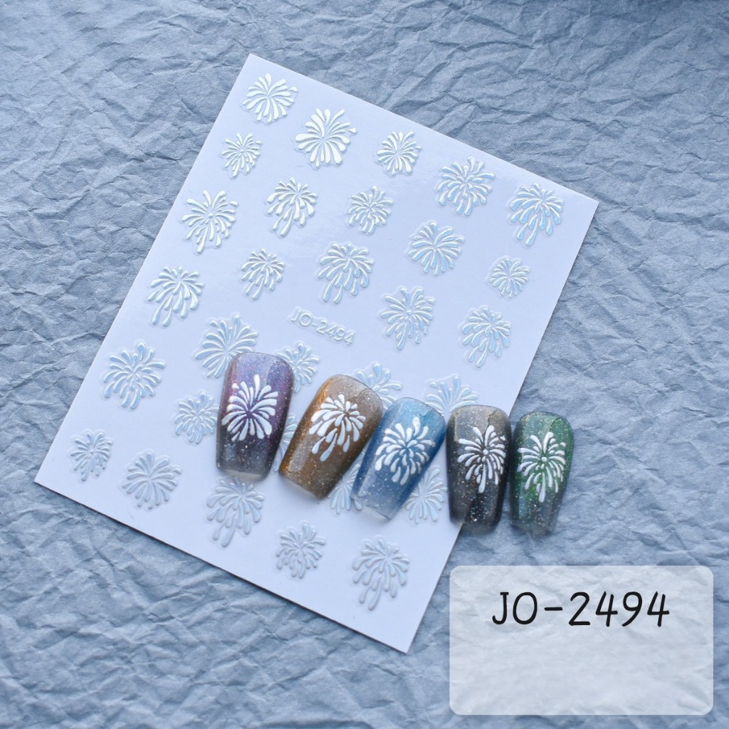 Sticker Pháo hoa Miếng dán móng tay 3D nail móng