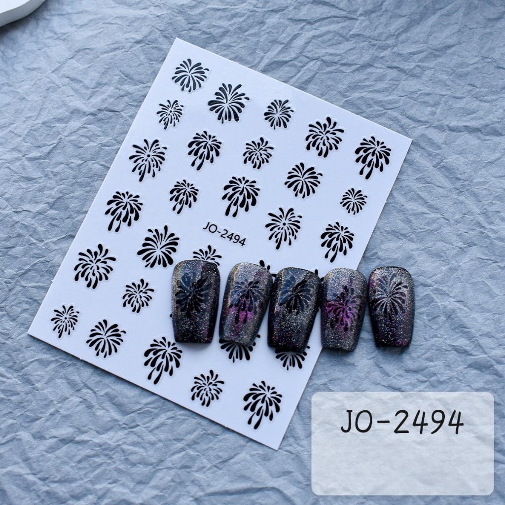 Sticker Pháo hoa Miếng dán móng tay 3D nail móng