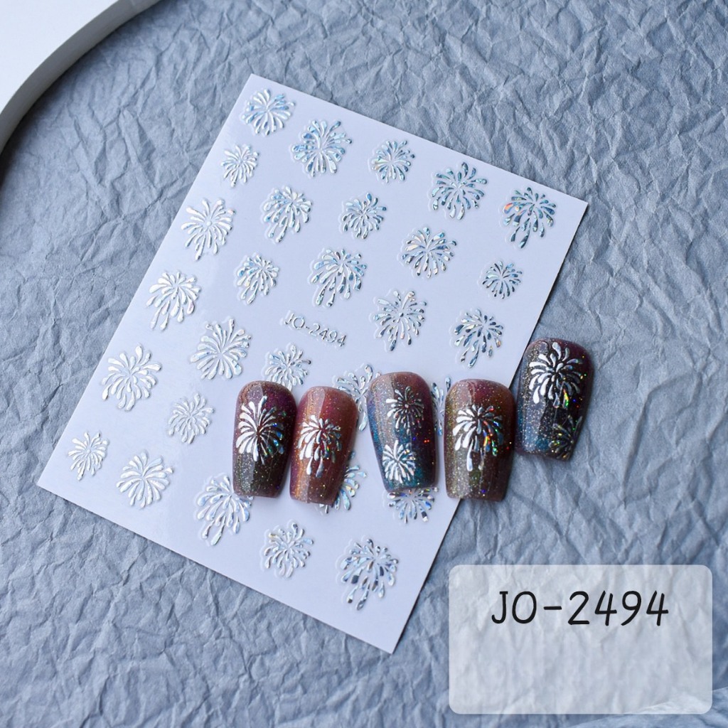 Sticker Pháo hoa Miếng dán móng tay 3D nail móng