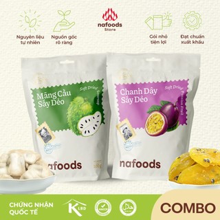 Combo Mãng cầu sấy dẻo & Chanh leo sấy dẻo - Trái cây sấy dẻo Nafoods