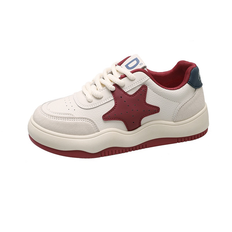Giày Sneaker nữ Ngôi sao Chất da siêu đẹp, Giày nữ thể thao cá tính Msp 0916
