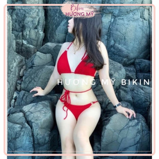Bikini Đồ Bơi Hai Mảnh 6 Khoen Quần Tăng Đơ Tuỳ Chỉnh Chất Xốp Nhật Full Màu