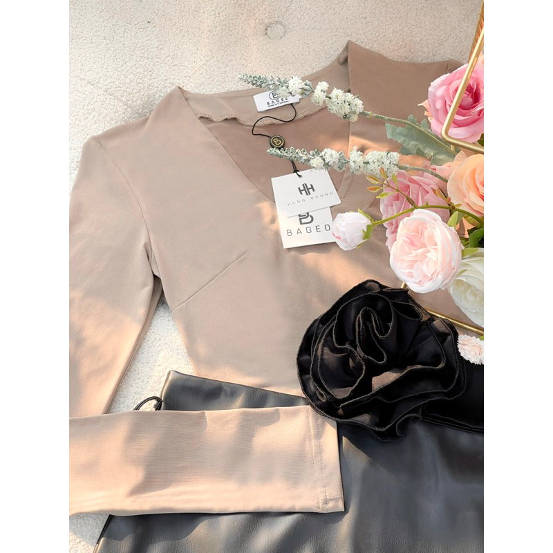 Set Áo Thun Thắt Nơ Eo Chân Váy Ngắn TKCC BAGEO