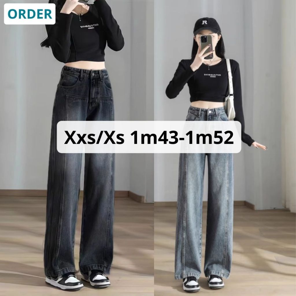 Order. Quần jean suông size nhỏ eo từ 58, Quần jean Xxs, Xs (QJ162)