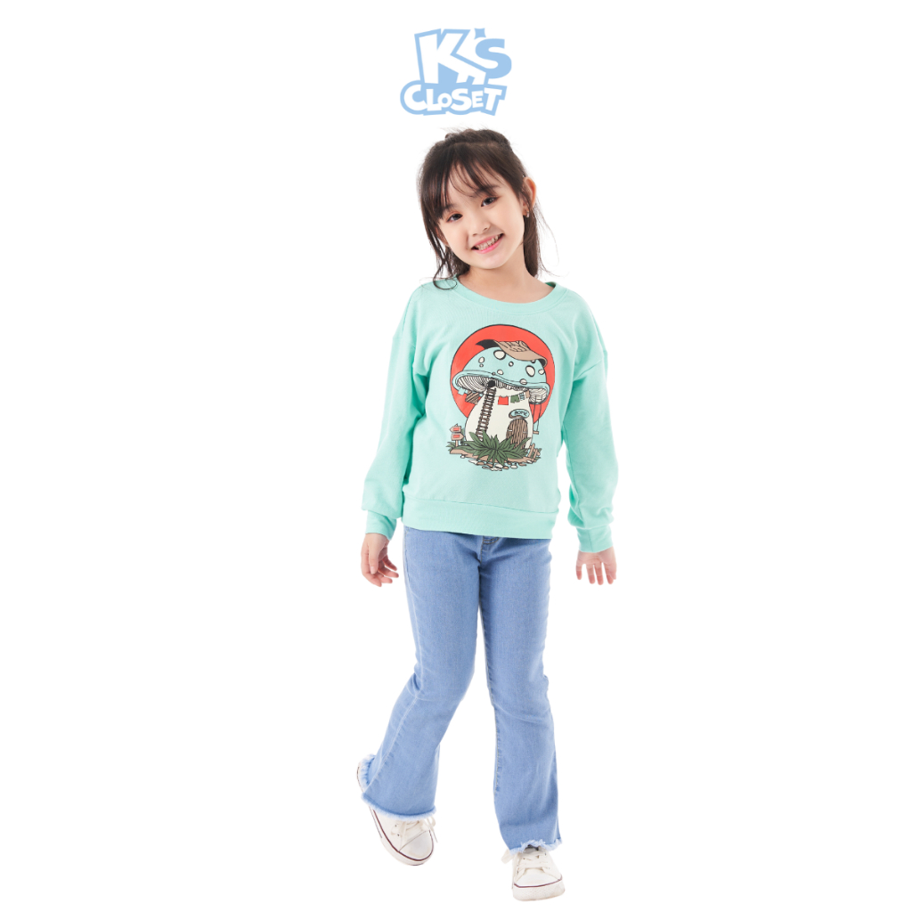 Áo Jumper Chất Liệu Cotton Cho Bé Gái K'S CLOSET 10-52kg (2-14 tuổi) E118TEF E009TWF / E008TWF / E007TWF TM