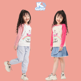 Áo Jumper K'S CLOSET Chất Liệu Cotton Da Cá Cho Bé Gái (2-8 Tuổi) E069TEF