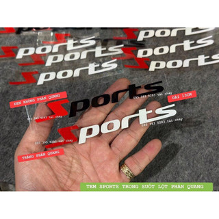 Tem sports dài 13cm trong suốt phản quang lột