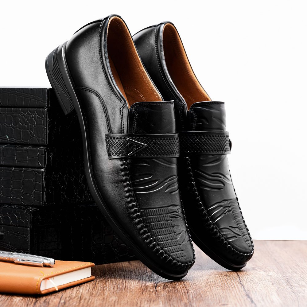 Giày da nam LEXSHOES giày da bò LS12 cao cấp bảo hành 2 năm