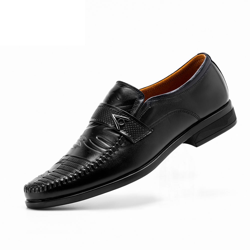 Giày da nam LEXSHOES giày da bò LS12 cao cấp bảo hành 2 năm