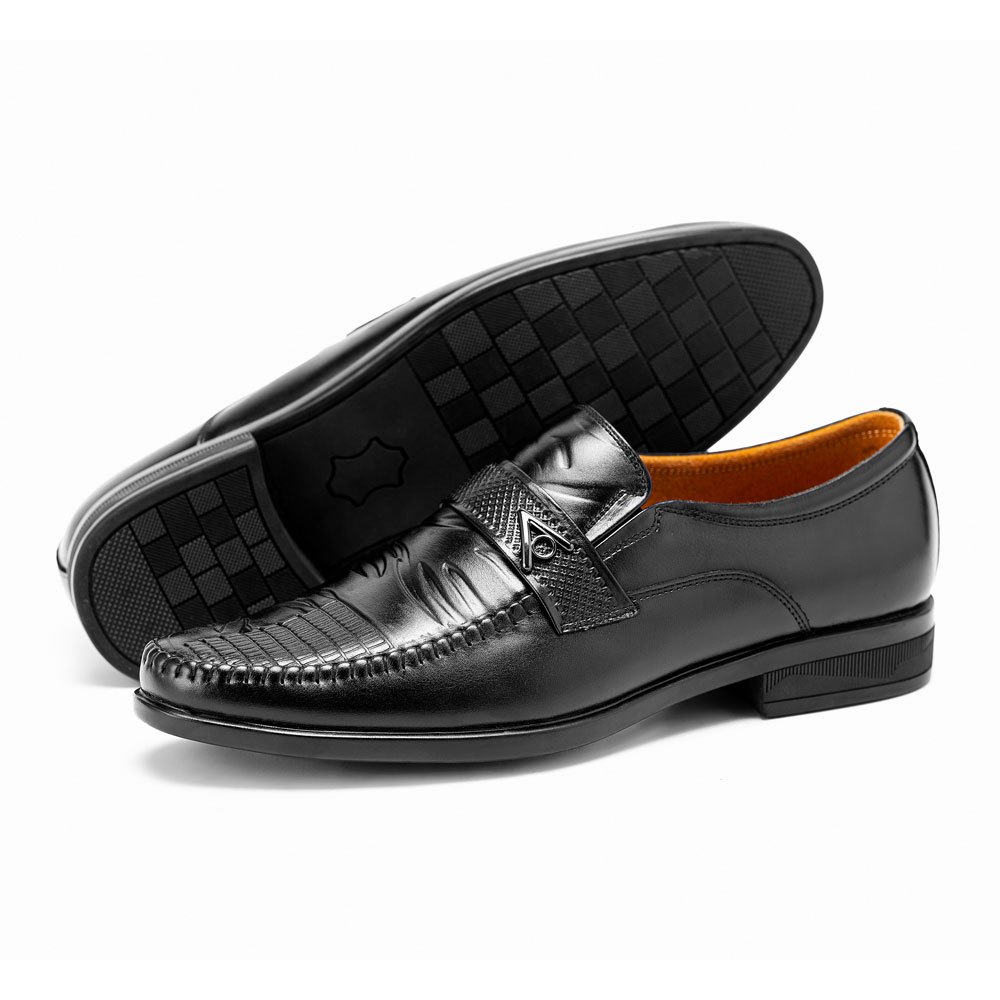 Giày da nam LEXSHOES giày da bò LS12 cao cấp bảo hành 2 năm