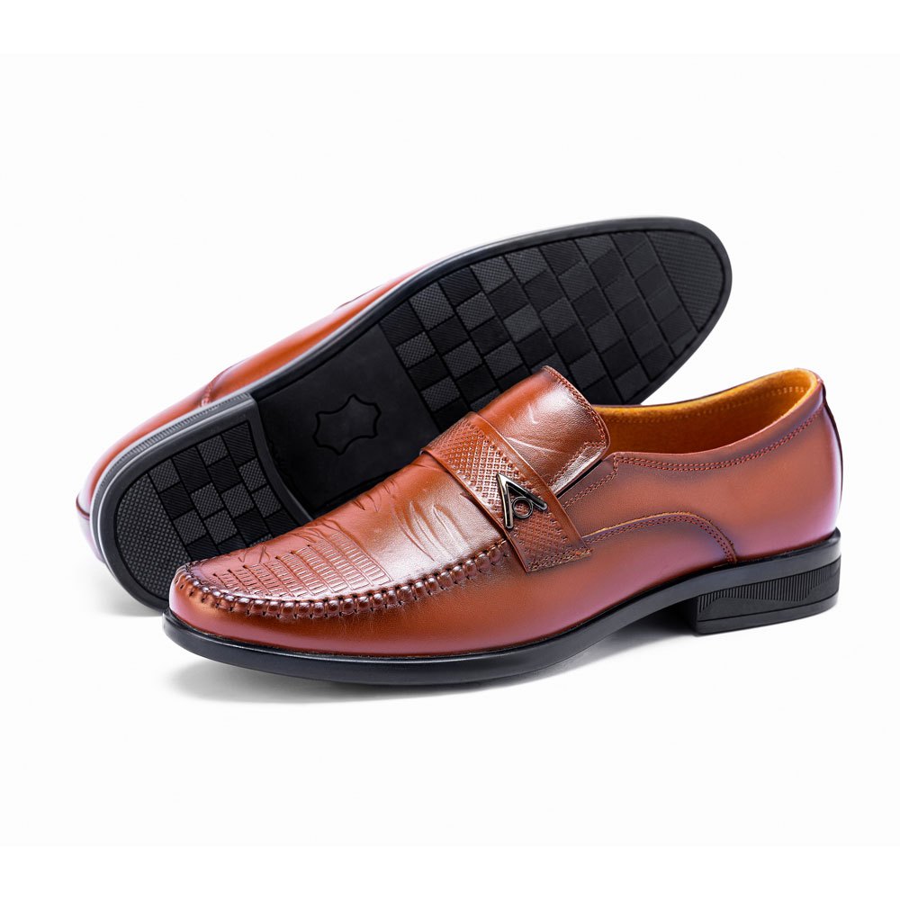 Giày da nam LEXSHOES giày da bò LS12 cao cấp bảo hành 2 năm