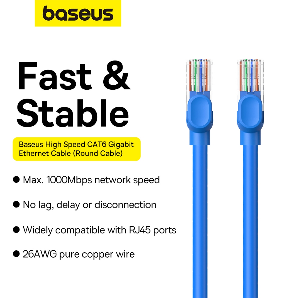 Cáp Mạng 2 Đầu LAN Baseus High Speed Six Types Of RJ45 Gigabit Network Cable
