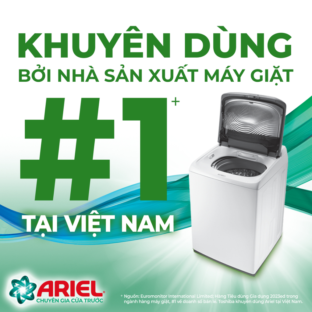 Combo 2 Túi Nước Giặt Ariel Matic Cửa Trên Ngăn Lem Màu 1.8KG/2KG