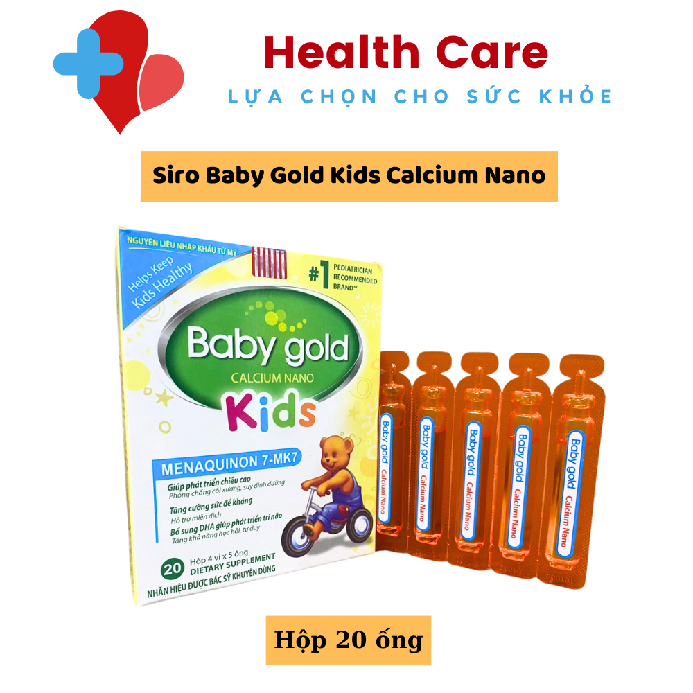 Baby Gold Kids Calcium Nano bổ sung canxi nano, DHA giúp tăng cường sức đề kháng, phát triển chiều cao và trí não