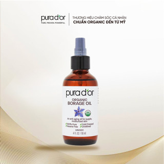 Dầu Dưỡng Hạt Cây Lưu Organic Borage Seed Oil 118ml PURA DOR