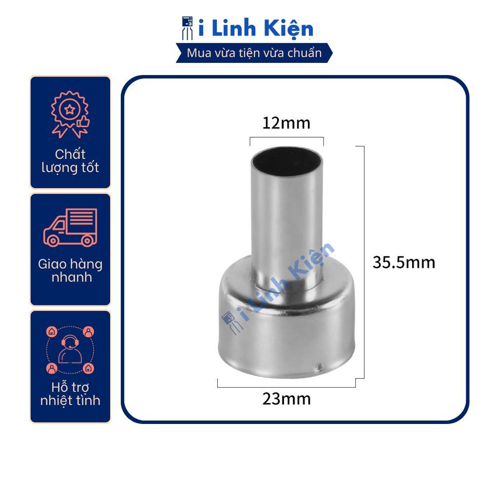 Đầu khò nhiệt 858 858D kích thước 3mm 5mm 8mm 10mm 12mm chất lượng tốt