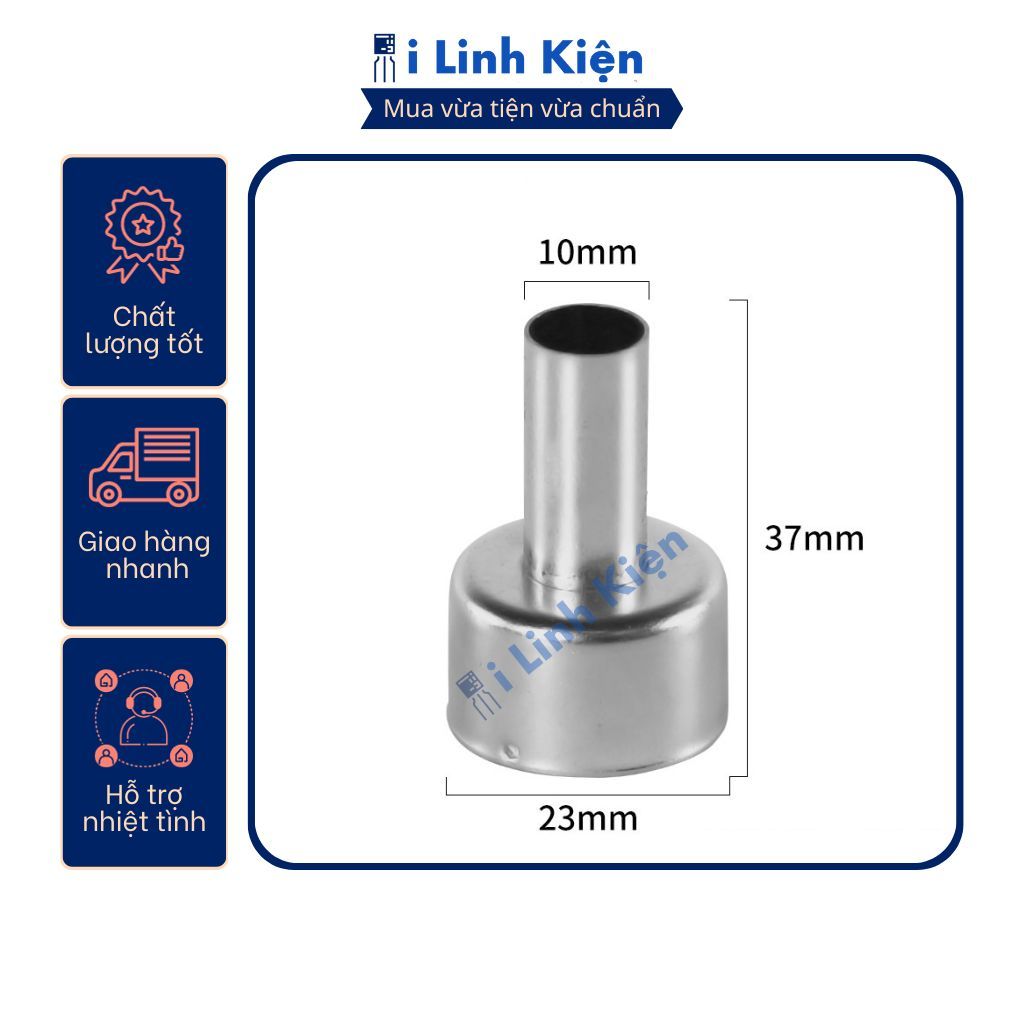 Đầu khò 858 kích thước 3mm 5mm 8mm 10mm 12mm chất lượng cao.
