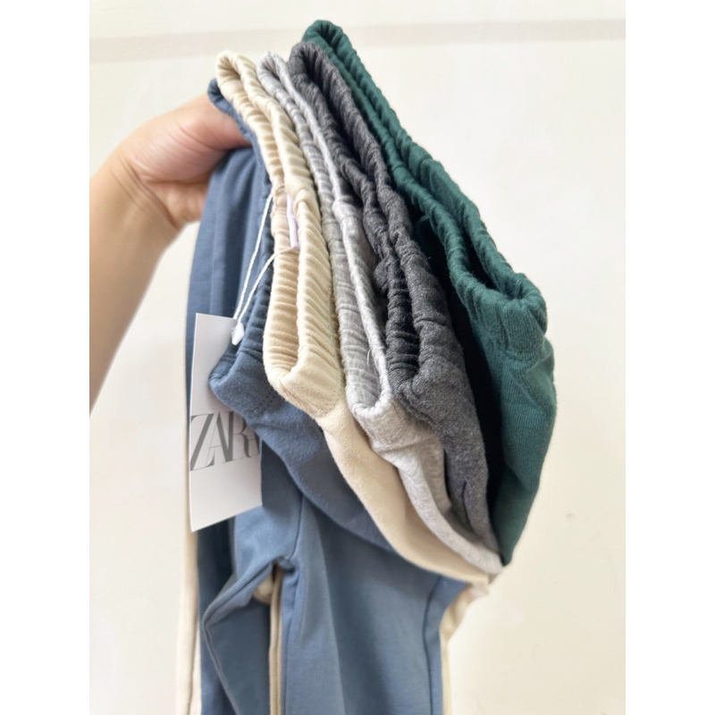 Quần thun cotton bo gấu bé trai bé gái