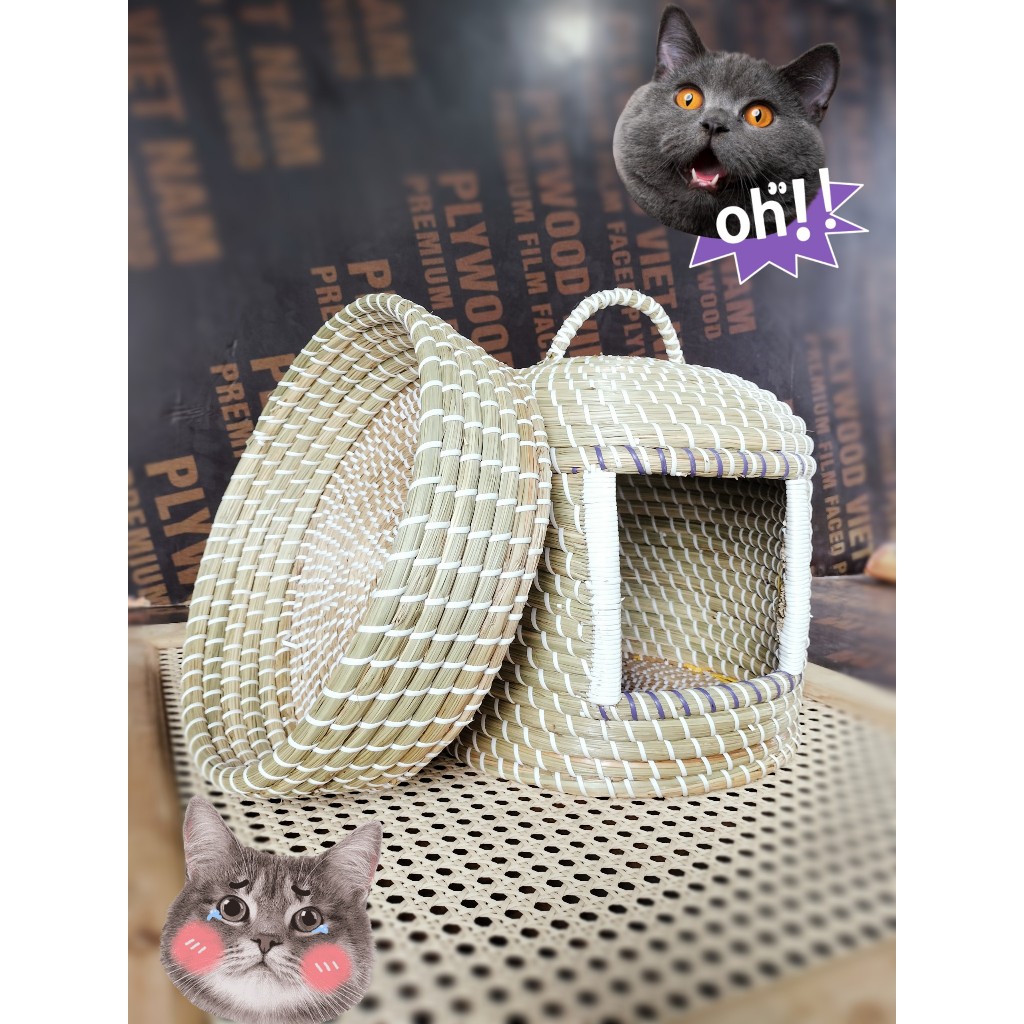 CHUỒNG MÈO XUẤT JAPAN. ĐAN TAY 100%