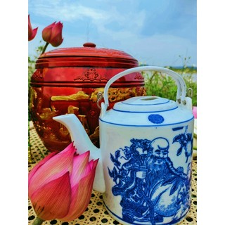 Giỏ ủ ấm tích 1,5L cao cấp . giỏ ủ ấm trà họa tiết đồng quê