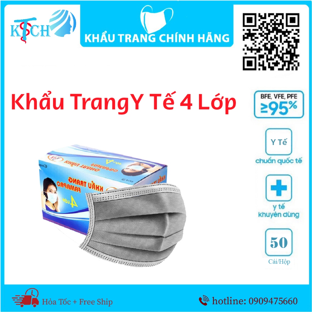 Khẩu Trang Kháng Khuẩn 4 Lớp  Famapro.-Nam Anh.Hàng Chính Hãng giá cạnh tranh