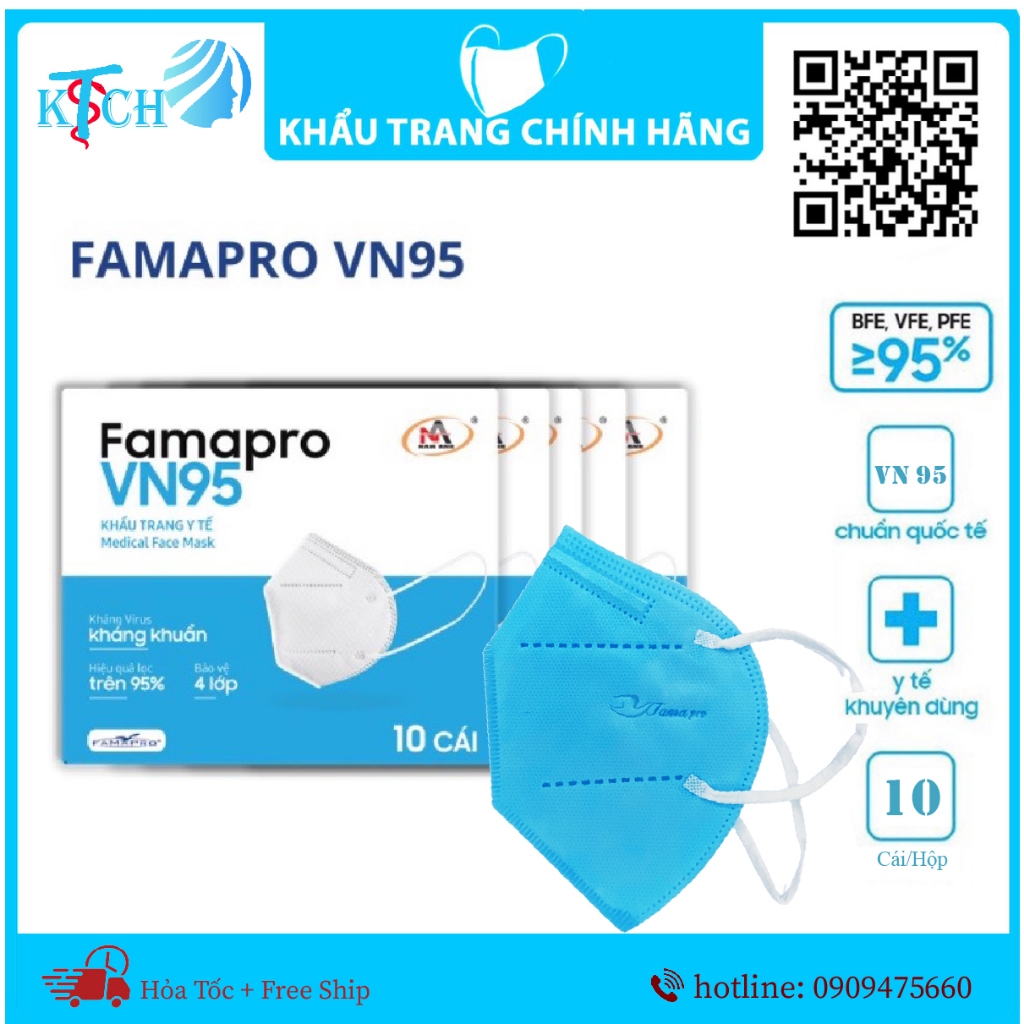 Khẩu trang vn95 Famapro Nam Anh,chất lượng tương đương khẩu trang n95,đủ 4 lớp,chống nắng,bui,tia uv.