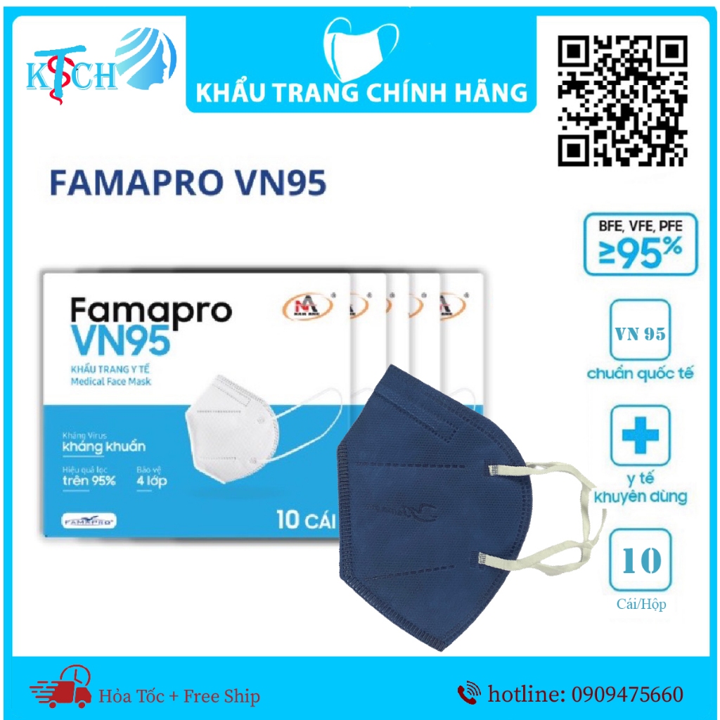 Khẩu trang vn95 Famapro Nam Anh,chất lượng tương đương khẩu trang n95,đủ 4 lớp,chống nắng,bui,tia uv.