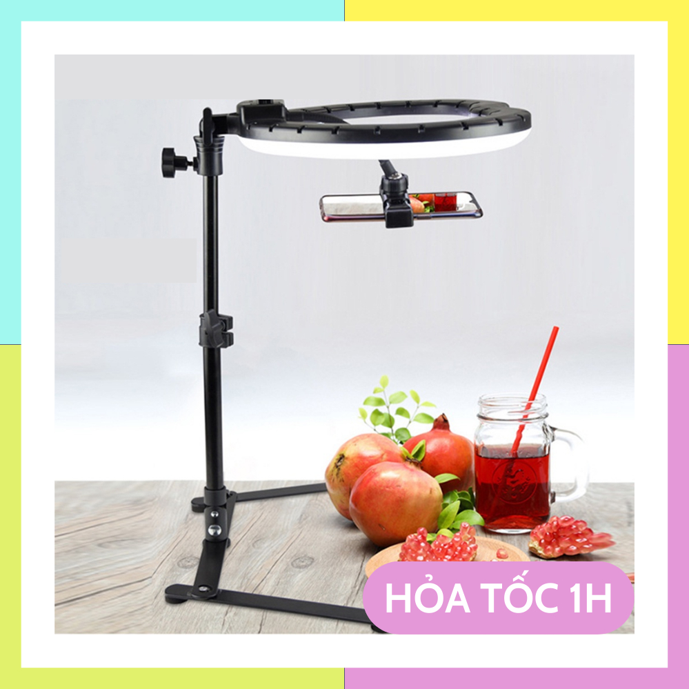 Bộ đèn livestream chân gấp, hỗ trợ chụp hình review hoco