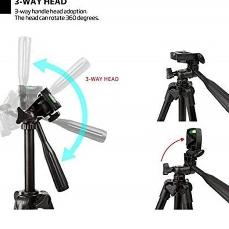 Combo Gậy Chụp Hình Tripod 3 Chân Thân Nhôm TF 3120 Cho Điện Thoại, Máy Ảnh Tặng Kèm Remote