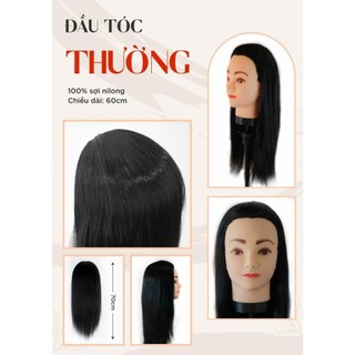 Đầu ken cho học viên tập cắt tóc