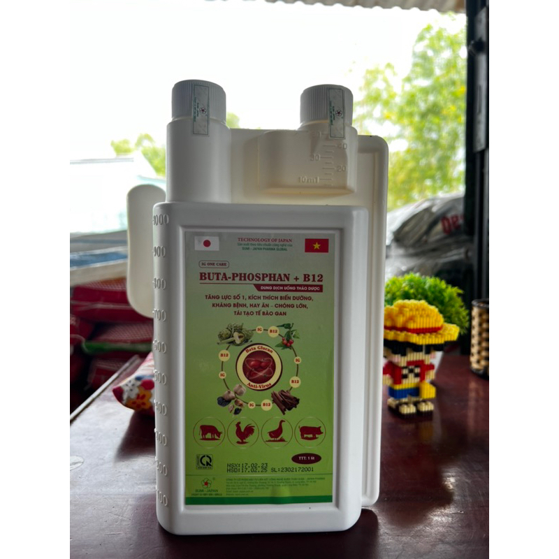 BUTA-PHOSPHAN+B12 Chai 1Lít Tăng Lực, Kích Thích Biến Dưỡng, Kháng Bệnh, Tái Tạo Tế Bào Gan Cho Gà AE