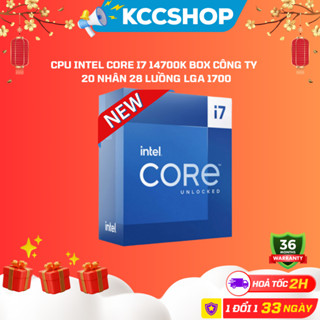 CPU Intel Core i7 14700K (3,4 Ghz, up to 5.60GHz, 20 Nhân 28 Luồng, 33 MB Cache) - Bảo Hành 36 Tháng