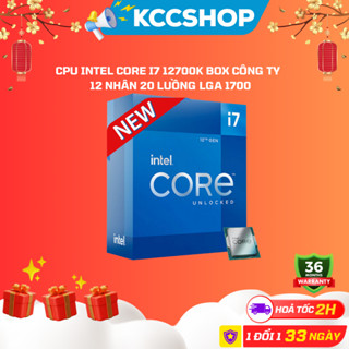 CPU Intel Core i7 12700K (5.00GHz, 12 Nhân 20 Luồng, 25M Cache, Alder Lake) - Mới Bảo Hành 36 Tháng