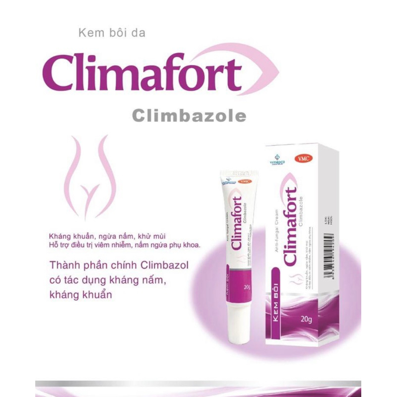 Kem bôi phụ khoa CLIMAFORT giảm viêm nhiễm nấm ngứa phụ kho cho cả nam và nữ tuýp 20g