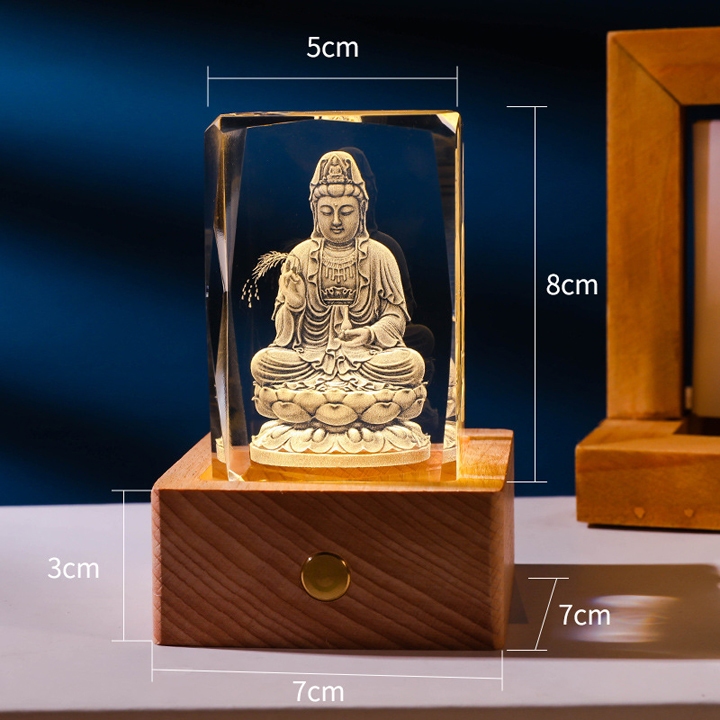 Tượng Chúa Giêsu phale đế có led trang trí xe ô tô bàn làm việc - T0344