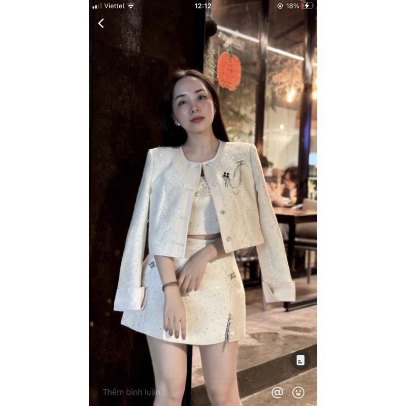 Set dạ tweed cao cấp