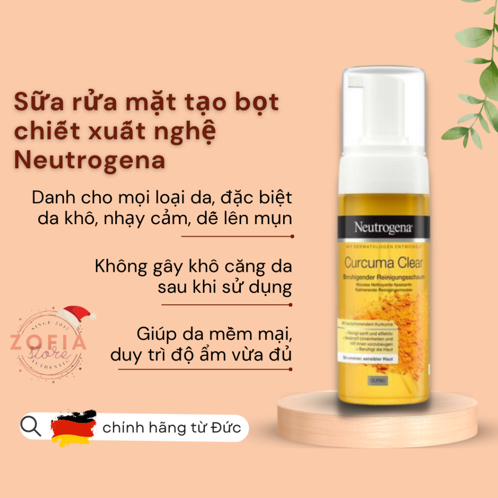 Sữa rửa mặt tạo bọt Neutrogena nghệ hàng nội địa Đức