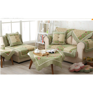 Thảm trải sofa 100% cotton có thể giặt tay hay giặt máy mặt dưới có hạt chống trượt
