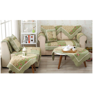 Thảm trải sofa 100% cotton có thể giặt tay hay giặt máy mặt dưới có hạt chống trượt