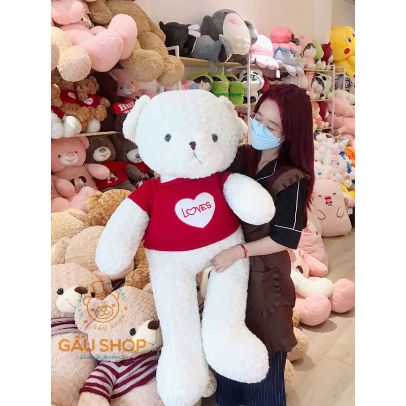 Gấu bông ❤️ Teddy áo len ❤️ Teddy áo len đỏ trái tim hàng cao cấp bông mịn siêu dễ thương !! FREE GÓI QUÀ