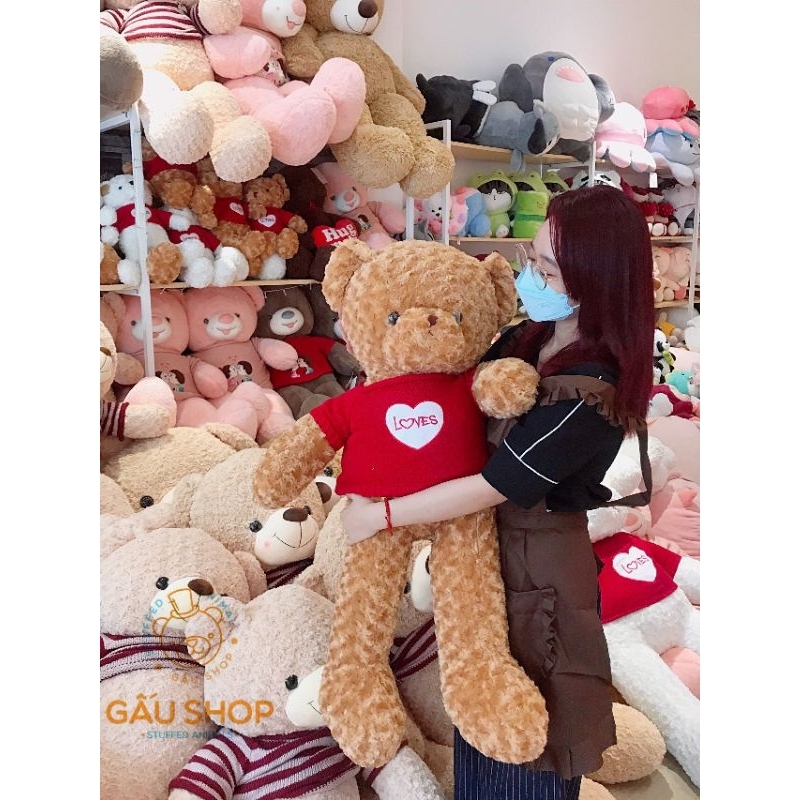 Gấu bông ❤️ Teddy áo len ❤️ Teddy áo len đỏ trái tim hàng cao cấp bông mịn siêu dễ thương !! FREE GÓI QUÀ