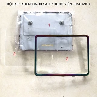 Bộ khung biển số titan 7 màu,titan xanh tím, inox