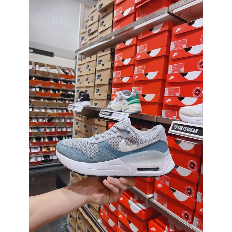 Giầy thể thao nam Ni.ke Air Max Systm Woft Grey Aqua Blue DM9537 006 Authentic Nhật bản