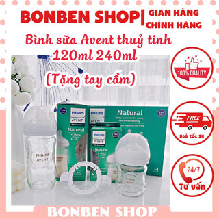 Bình sữa Avent thuỷ tinh mẫu mới 120ml 240ml