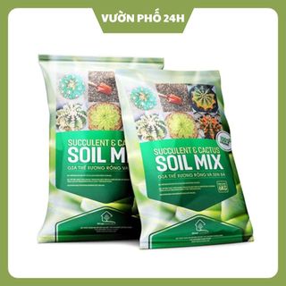 Soil mix ba, giá thể sen đá – xương rồng trộn sẵn tiện lợi – túi 15dm3